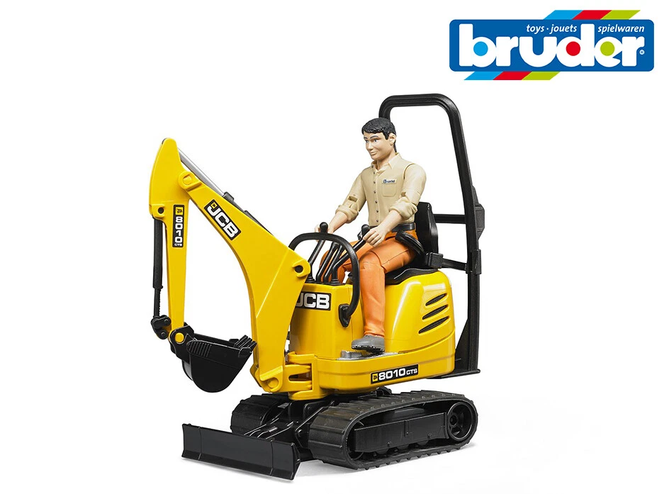 Bruder Giocattoli Jcb Mini Scavatore 8010 Cts + Guida - Moving Braccio + Secchio - Immagine 2 di 3