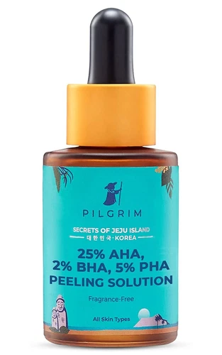 Pilgrim 25% AHA + 2% BHA + 5% PHA Peeling Solution for Face 30ml,