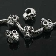 20pcs Tibetan Silver skull spacer Beads Fit European Bracelet L0021
