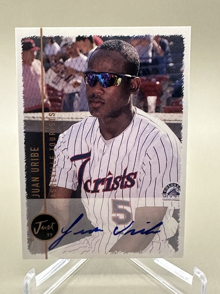 JUAN URIBE 1999 Just Minors AUTOGRAPH NM/MT Asheville Tourists