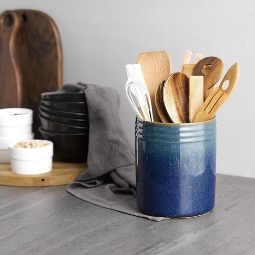 7.2" Large Kitchen Utensil Holder for Countertop Ceramic Utensil Crock with T... - 第 7/8 張圖片