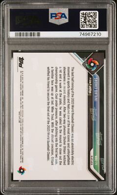 【PSA10】TOPPS 大谷翔平 WORLD BASEBALL CLASSIC Shohei Ohtani 2023 Topps Now World Baseball Classic Card
