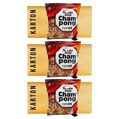 Nong Shim Champong Ramen Instant Nudeln scharf Nudelsuppen Meeresfrüchte 60x124g