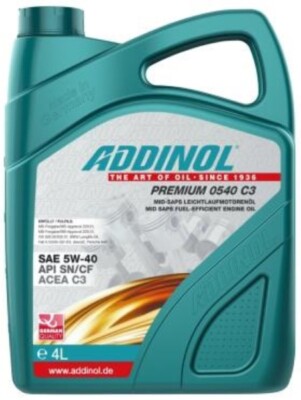 ADDINOL PREMIUM 0540 C3 4 Liter Kanister SAE 5W-40 5W40 Leichtlauf Motorenöl