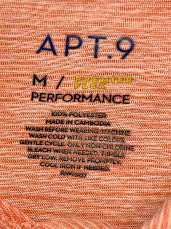 APT. Polo 9 Business Casual Masculino Tamanho Médio Performance Premier Flex Pêssego - Imagem 2 de 4