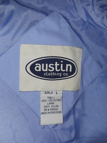 Austin Clothing Co Coat Girls Large Purple Hood Lightweight Front Zip School NWT - Picture 6 of 7