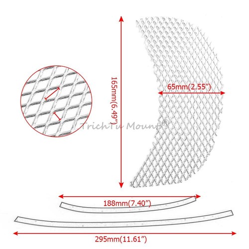 Chrome Fairing Mesh Grill Side Vent Screen For Harley Road Glide FLTR 2015-2023 - Picture 18 of 23