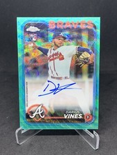 2024 Topps Chrome Darius Vines RC Aqua Refractor RA-DV /199 ATLANTA BRAVES 72424
