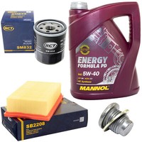 MotoröL Filter Set 5W40 5 Liter + ÖLablassschraube FüR Renault Clio III Modus