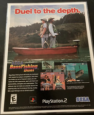 Sega Bass Fishing Duel - Vintage PS2 Gaming Print Ad / Poster / Wall Art