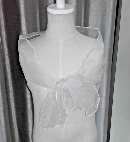 Cappa coprispalle bambina cerimonia damigella stola bolero velo bimba  BIANCO | eBay