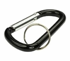10pc 3" Aluminum Carabiner D-Ring Keychain Locking Spring Belt Clip Snap Hook BK