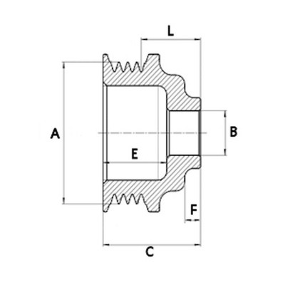 Riemenscheibe, Generator HC-Cargo F 032 230 288