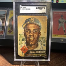 1953 Topps #1 Jackie Robinson Brooklyn Dodgers HOF SGC authentic " ICONIC CARD "