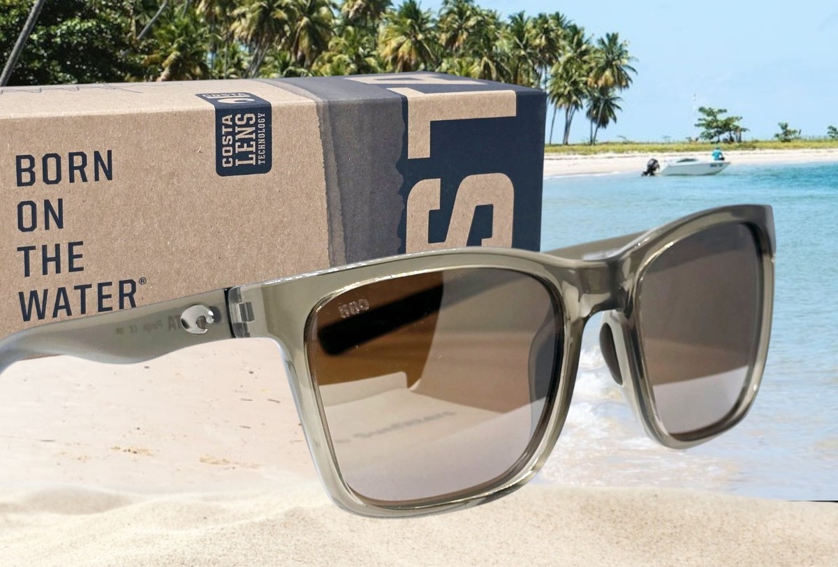 Costa Keramas Polarized 580G in Light Taupe Frame with Brown Lenses Costa Keramas Polarized Sunglasses main image 4