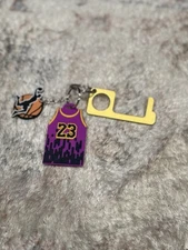 Los Angeles Lakers LeBron James keychain&no-touch door opener or safety key tool