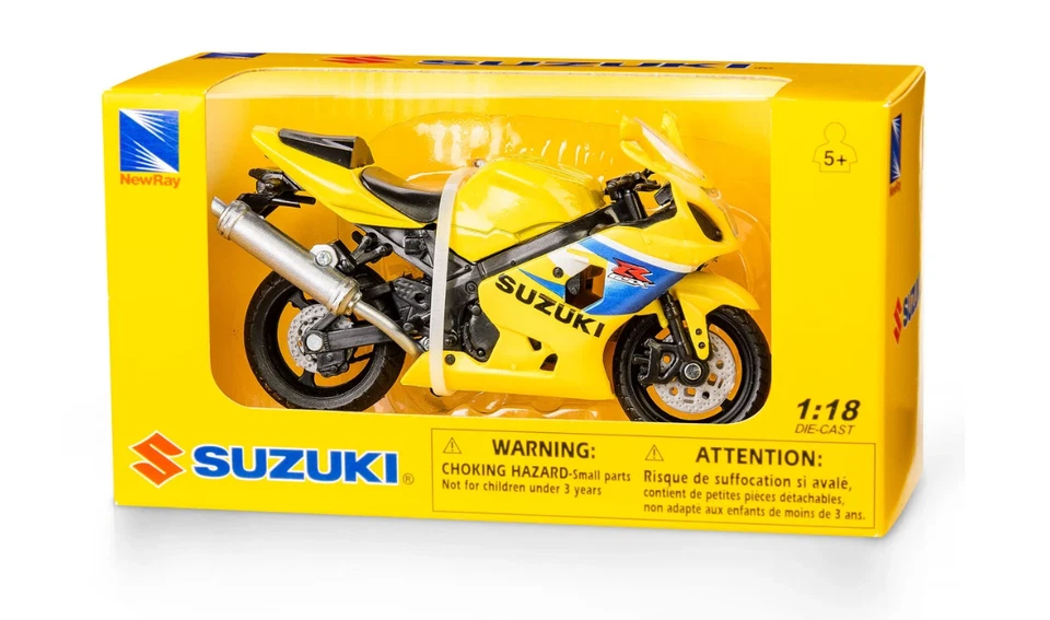 Suzuki GSX-R600 Japanese Sports Bike Motorcycle Model Toy Diecast 1:18 NewRay - Image 4 of 4