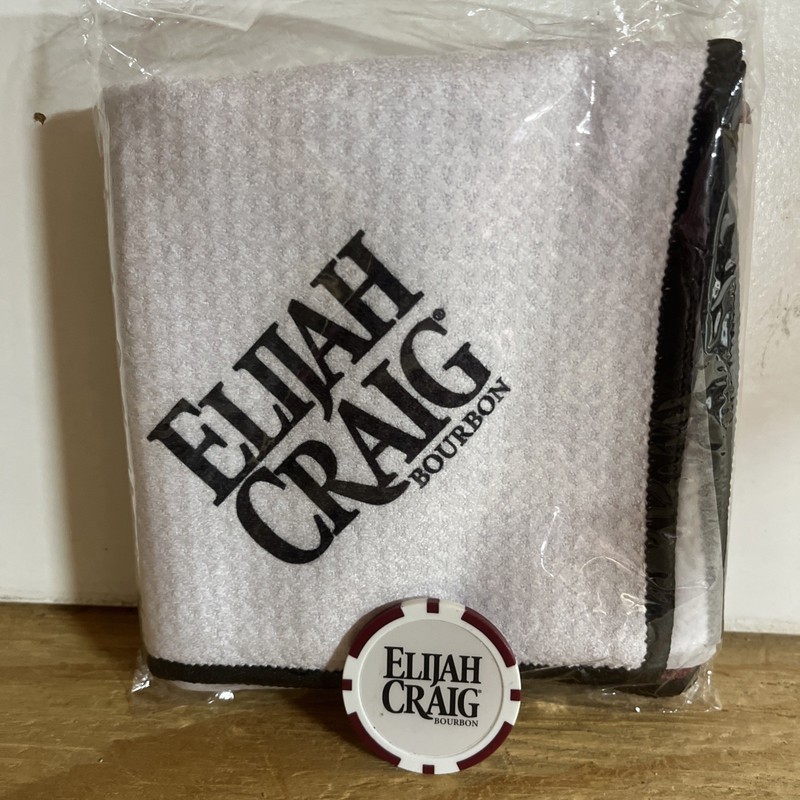 Elijah Craig Golf Towel & Poker Chip