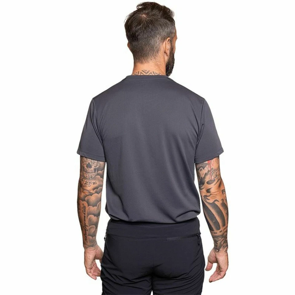 Camiseta de Manga Corta Hombre Trangoworld Ovre Gris - Imagen 3 de 4