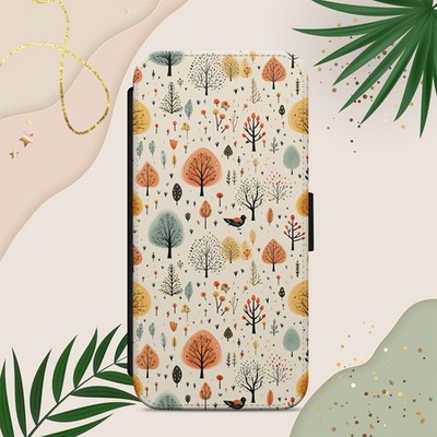 Autumn Colours Tree Leaf Handyhülle für iPhone Samsung Pixel Flip Wallet Cover