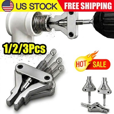 Drill-Powered Broken Thread Extractor for 1/2-1 Inch Plastic Pipe 1/2/3Pcs USA