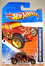 2011 Hot Wheels #99 Heat Fleet 9/10 CUSTOM VOLKSWAGEN BEETLE Maroon w/Gold 5 Sp