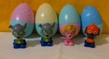 4 Mini PAW PATROL Mighty Pups Figure 2 ROCKY SKYE ZUMA in original EASTER EGGS