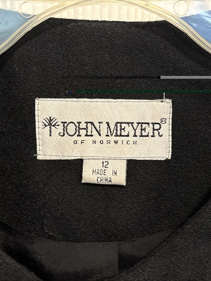 Винтажный John Meyer коллекции женщин 12 черный бисером вечерняя куртка и юбка шерсти - Изображение 3 из 4