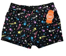 Wonder Nation Girl's Shorts Size M 7-8 Pull On Black w Colorful Stars New 5K91