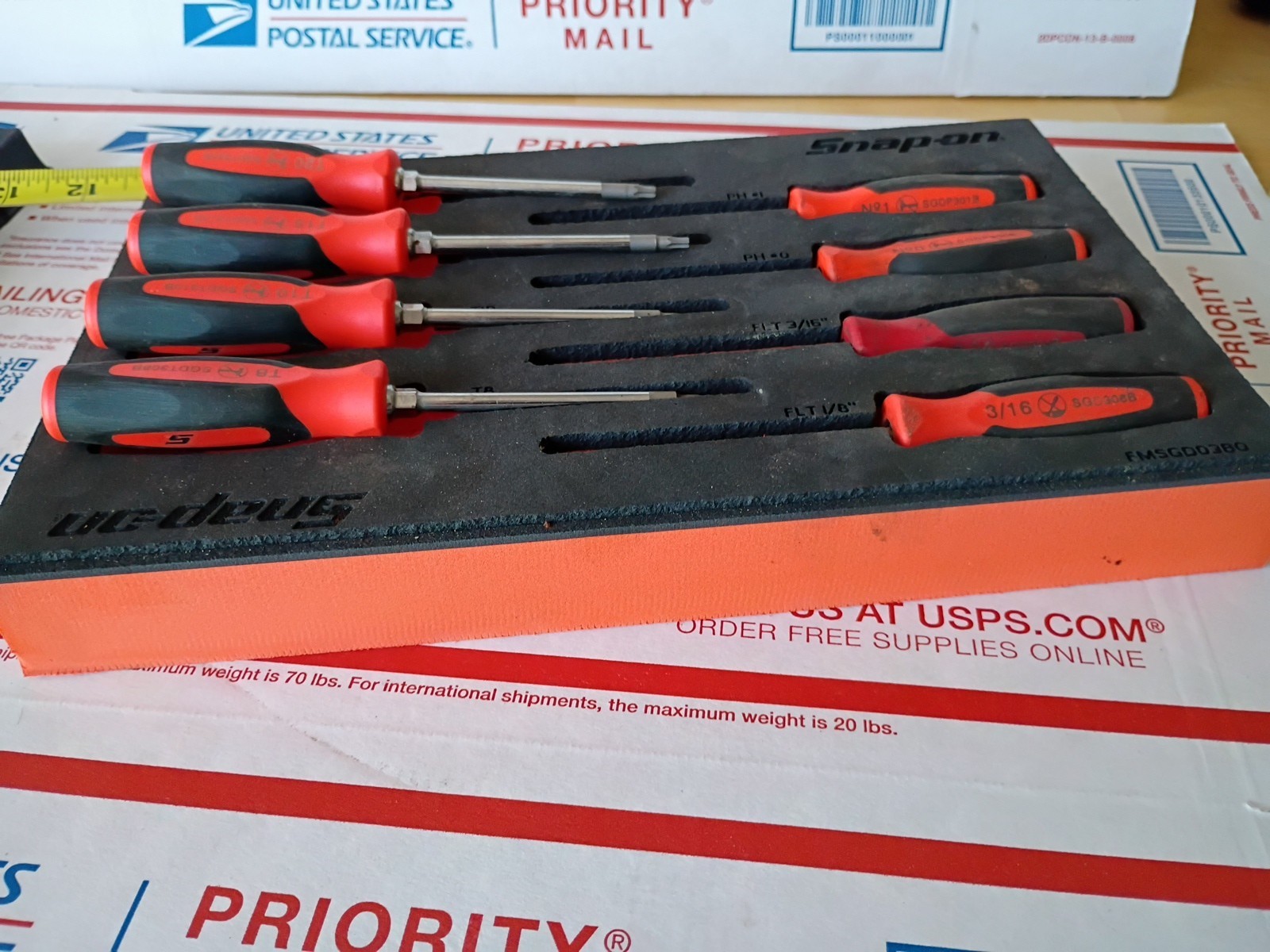 Snap On 8pc Instinct Soft Grip Phillips Flat Torx Screwdriver Set w ...