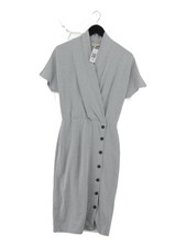 Phase Eight Wrap Midi Dress UK10 in Grey