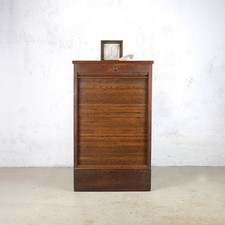 Vintage Filing Cabinet Oak Tambour Vintage Art Deco 1930s Key Astrola #103304
