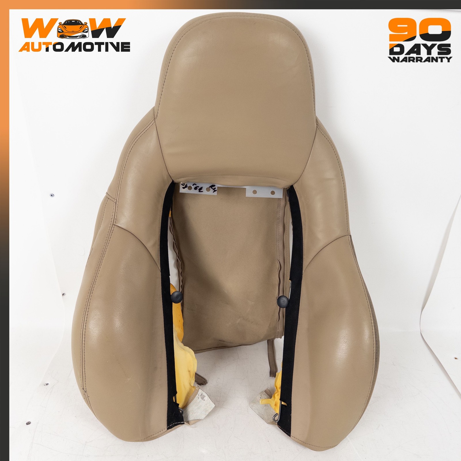 07-10 CHEVROLET CORVETTE C6 FRONT RIGHT TOP UPPER SEAT CUSHION LEATHER BEIGE OEM