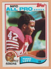 1982 TOPPS FOOTBALL #486 RONNIE LOTT ROOKIE NMMT **** FREE SHIPPING ****
