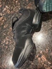 Black Hip Hop Dance Shoes Style B190 Size 9M Mesh Suede Lace-Up Dance Shoes