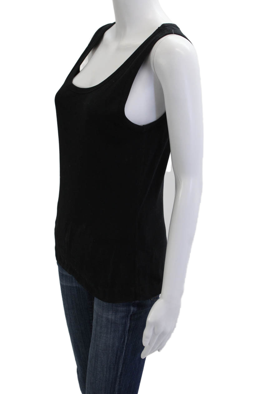 Three Dots Womens Basic Black Cotton Sleeveless T… - image 2