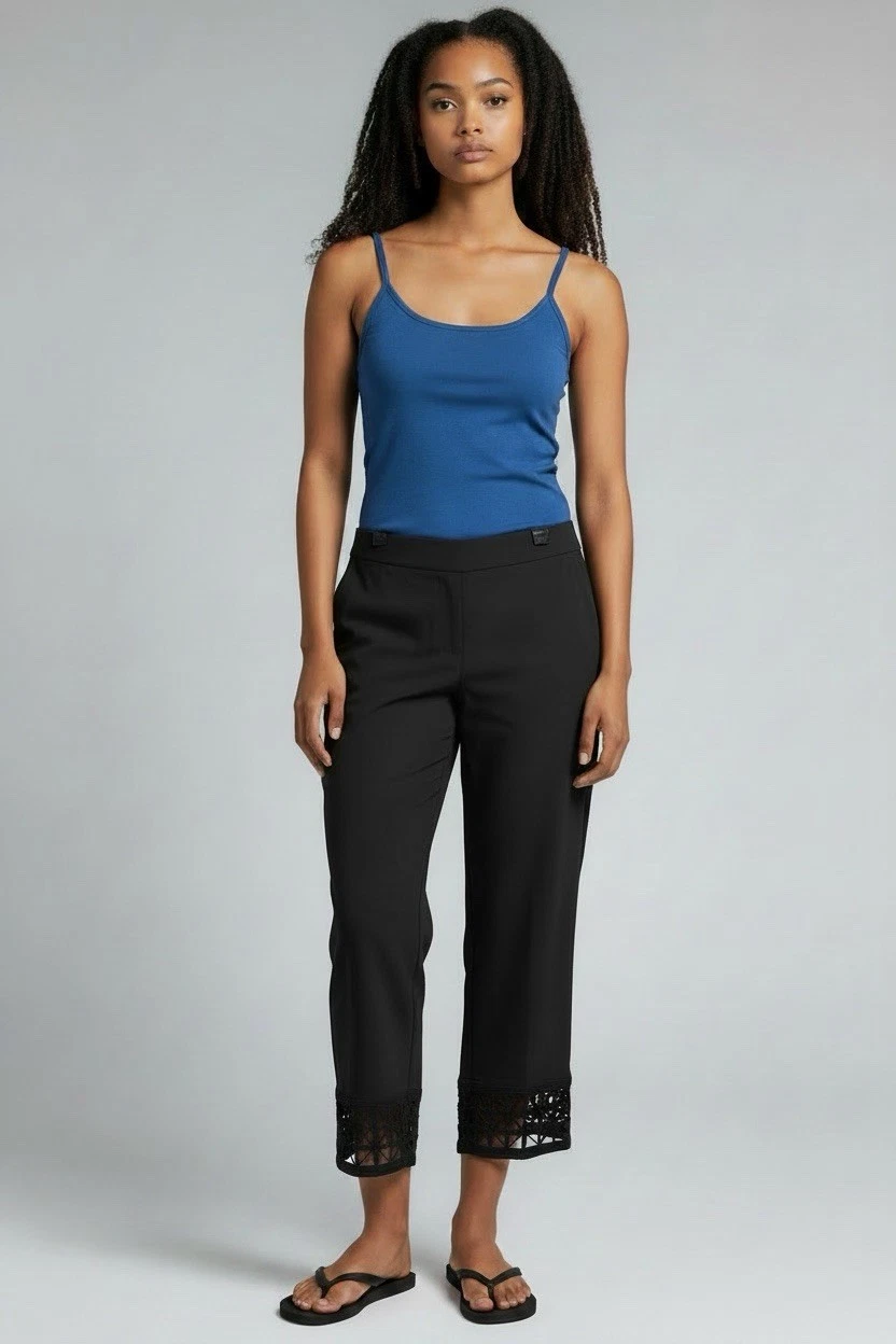 Zac & Rachel Black Women’s Slim Crop Capris, Size 10, NWT