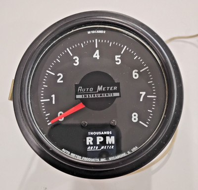 Vintage Auto Meter 8000rpm Tachometer with Sender
