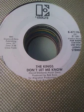 The Kings, Don't Let Me Know ~ HTF 1980 Elektra promo 45 +sleeve