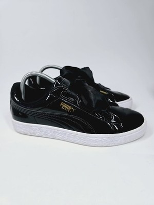 Puma Basket Sneaker schwarz Lackleder UK-Größe 6