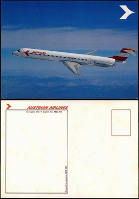 Airplane Airplane Avion Austrian Douglas DC-9 Super 80, MD-80 1980