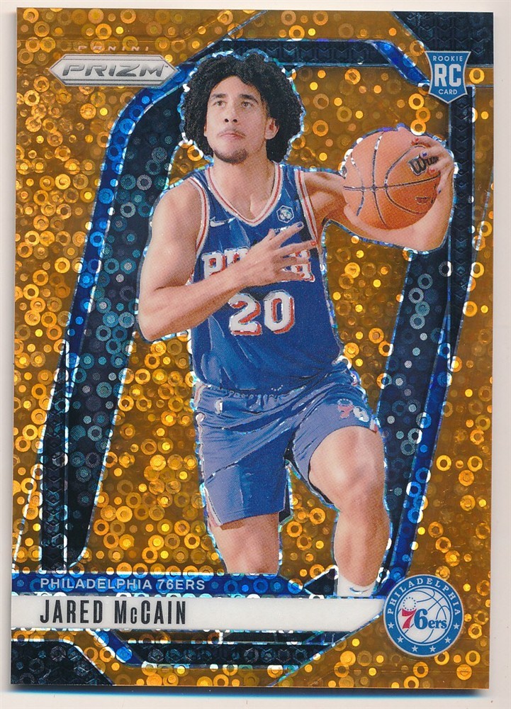 JARED MCCAIN 2024/25 PANINI PRIZM #222 RC FAST BREAK ORANGE PRIZMS SP #074/125