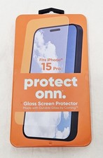 NEW onn. Protect Onn Glass Screen Protector for iPhone 15 Pro 2024