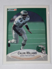 1990 FLEER FOOTBALL UPDATE CALVIN WILLIAMS ROOKIE CARD #U-19. rookie card picture