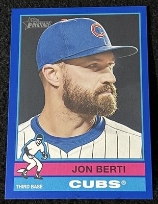 2025 Heritage High Number - Blue Border Parallel- #667 -  Jon Berti - Cubs