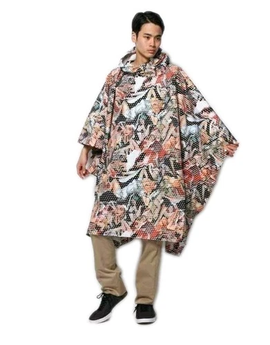 MIHARA YASUHIRO PONCHO Sz M Top BLACK LABEL 2013 RARE PUMA X MULTI COLOR  vtg - product listing photo