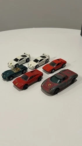 Vintage Ferrari Diecast Lot Of 6. Corgi Toys, Majorette, Hotwheels