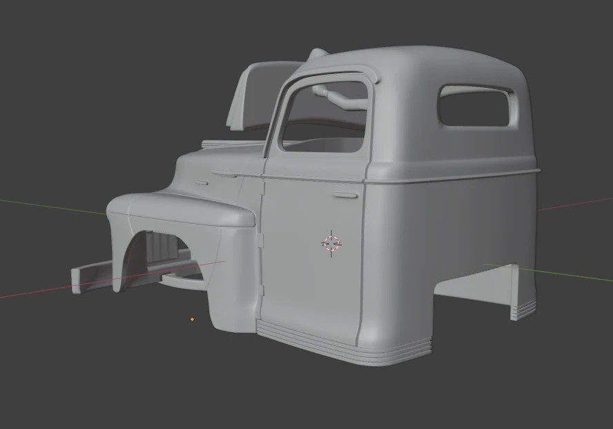 1/50 o scale 3d printed 1950 Federal Style Liner cab code3forcustomtruckhandmade - Image 3 of 4