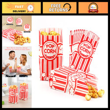 500 Pcs 1 OZ Red White Popcorn Bags - Bulk Small Paper Bags for Parties, Movie
