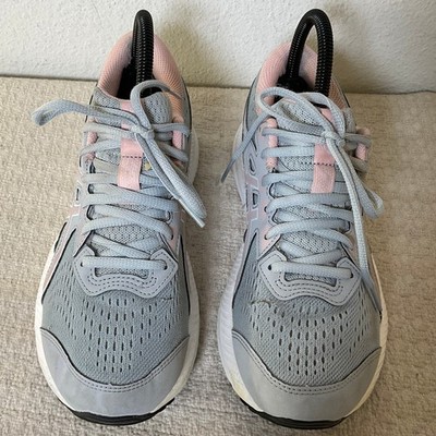ASICS Gel-Contend 8 Womens 7 Wide Piedmont Grey Pink Sneakers 1012B319